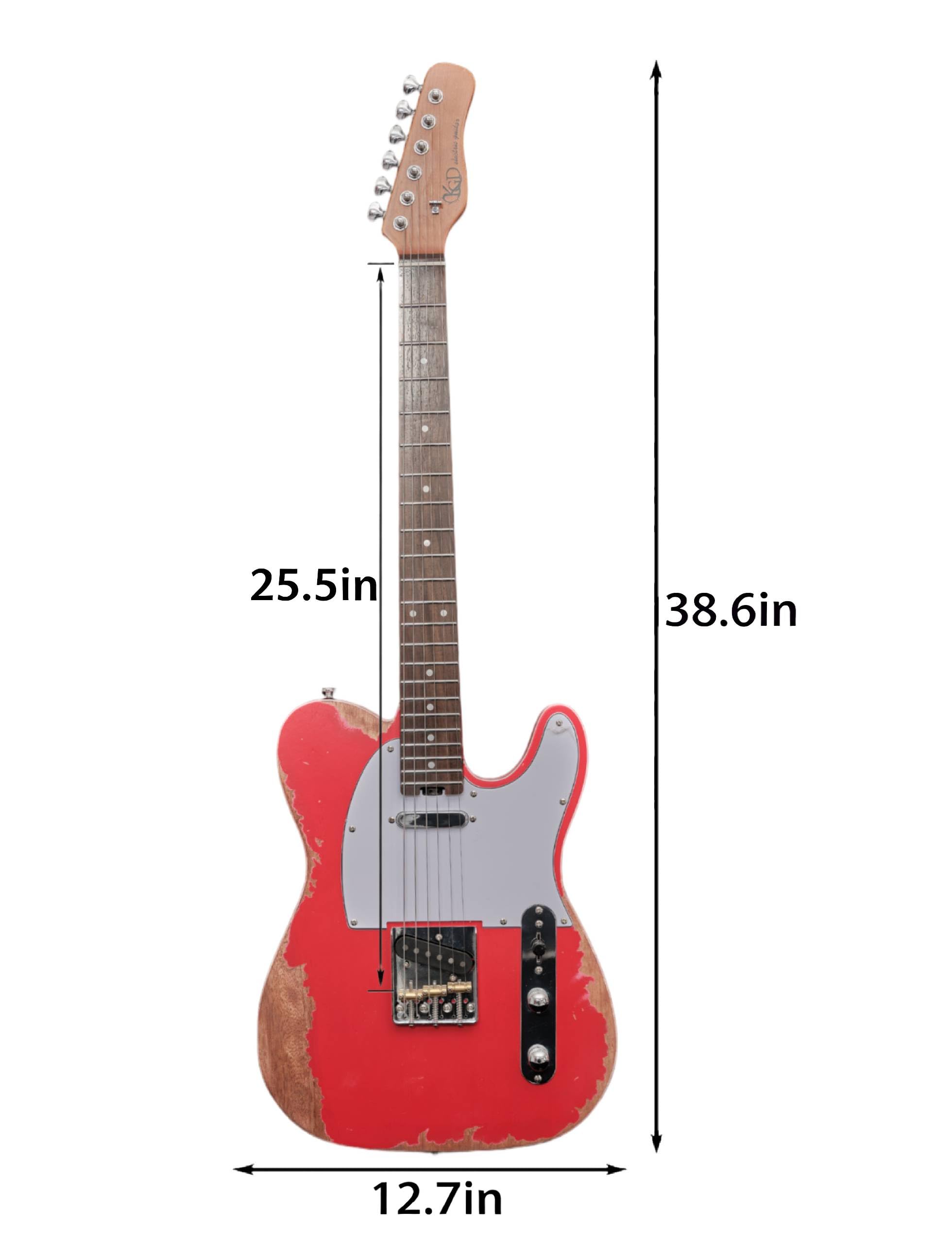 KGD Relic electric guitar mahogany body carbonized maple neck rosewood fretboard 6-string solidbody electric guitar S-S pickupsbrass barrel saddle bridge (Grass Green)