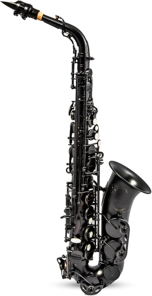 BetterSax Session Alto Saxophone Matte Black Finish — Hand-Crafted Professional Saxophone — Enhanced Tone, Projection & Ergonomics — Includes Professional Hand-Finished Mouthpiece