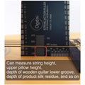 Guitar Action Gauge Ruler with Thick Leather Case,Guitar String Ruler Height Precision Fret Rocker,Polished Edge Guitar Gauge-Luthier Tool,black
