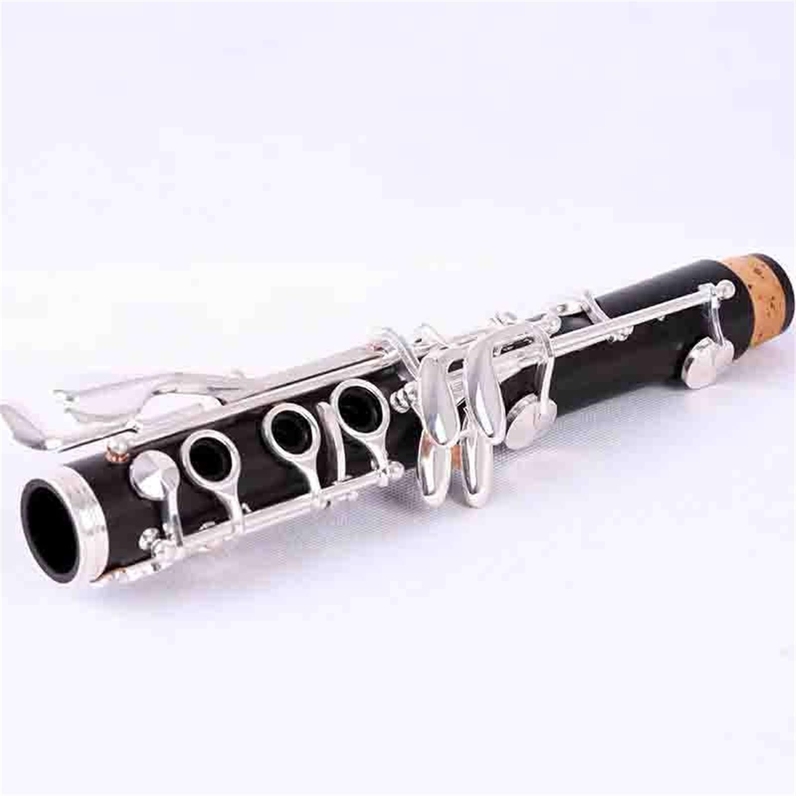 Professional Ebony Clarinet Bb17 Key Silver Copper Woodwind Instrument Clarinet Instrument(2)