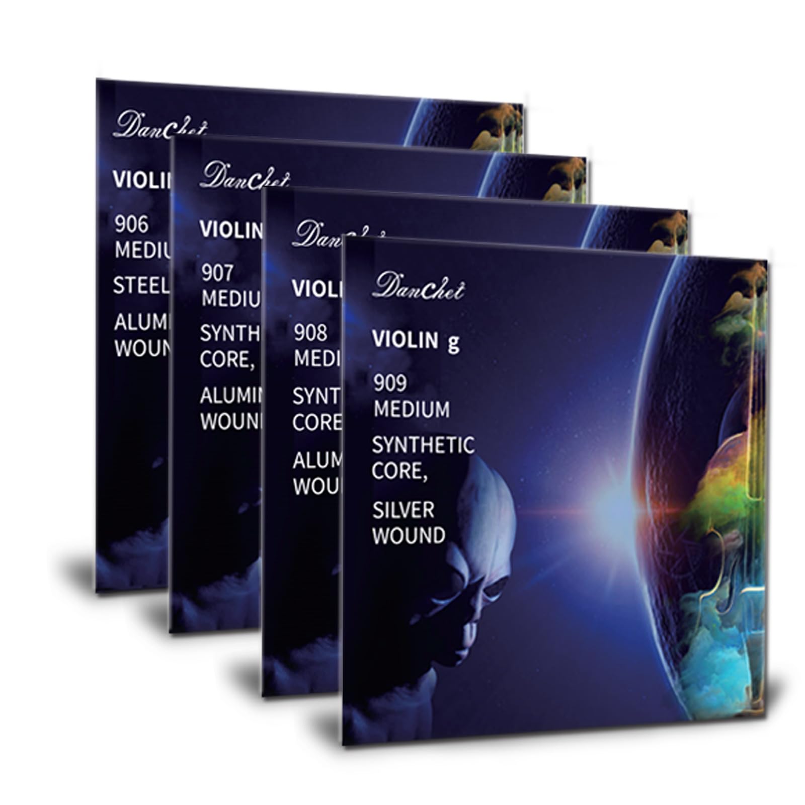 Violin Strings 4/4 Full Set Professional Performance Grade, Ball End, Nylon Wound 901B (Includes E, A, D, G Strings)…