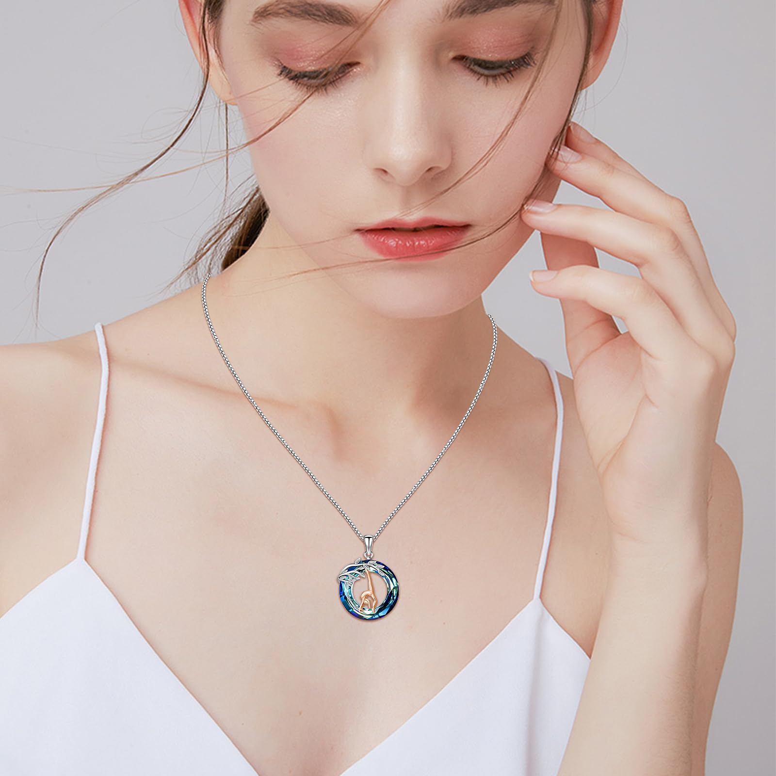 Sport/Music Necklace for Women 925 Sterling Silver Crystal Pendant Tree of Life Jewelry Gifts for Sport Players