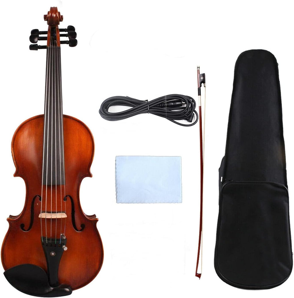 Cello Kit Violin 6 String Electric Acoustic Violin 4/4 Spruce+Maple Free Case+Bow