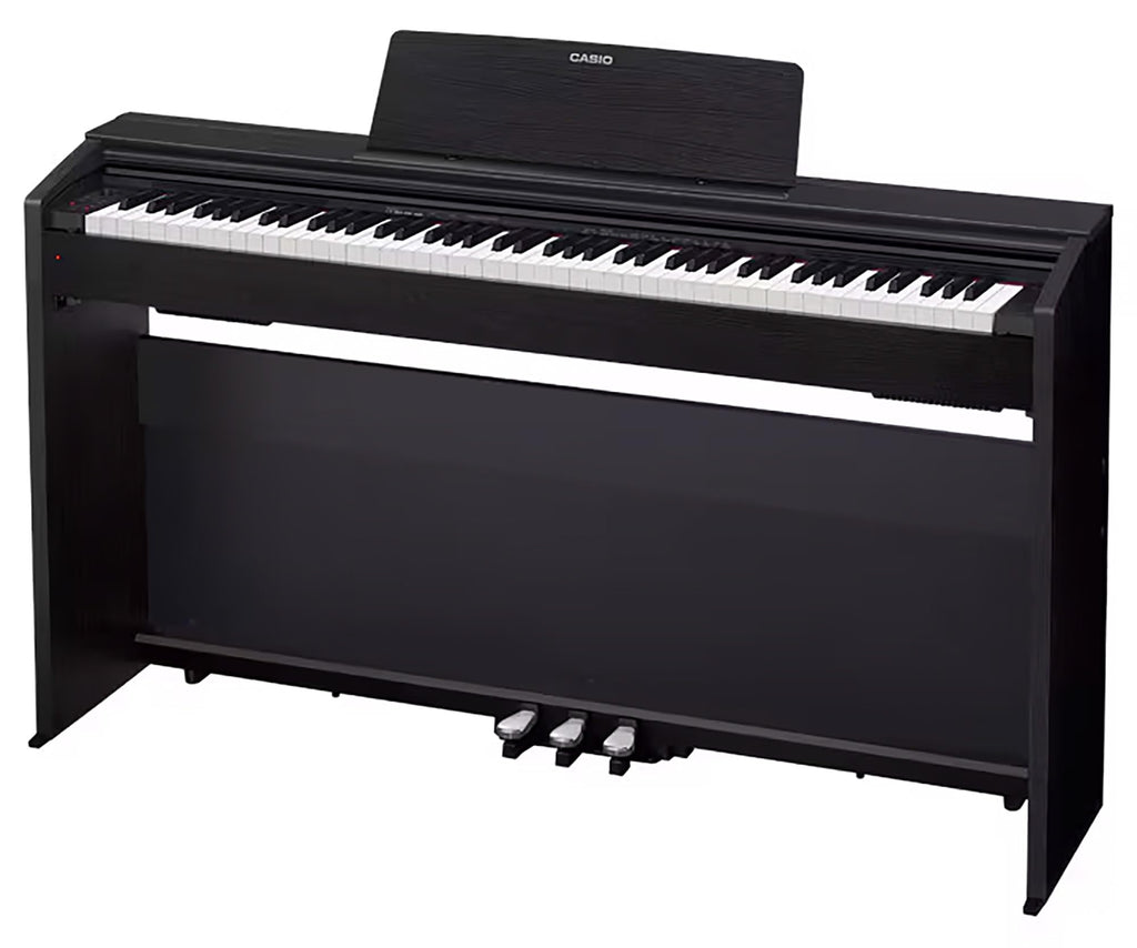 Casio PX-870 Privia Digital Piano - Black Bundle with Furniture Bench, Headphones, Instructional Book, Online Lessons, Instructional DVD, and Austin Bazaar Polishing Cloth