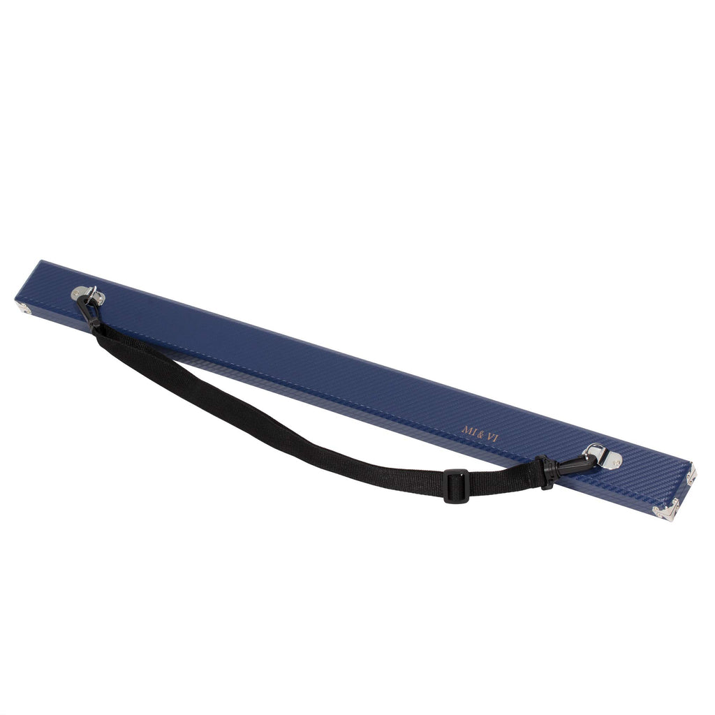MI&VI High-Density Bow Case for (1) Single Violin/Viola/Cello Bow with Adjustable Shoulder Strap in Blue - By MIVI Music (Blue)
