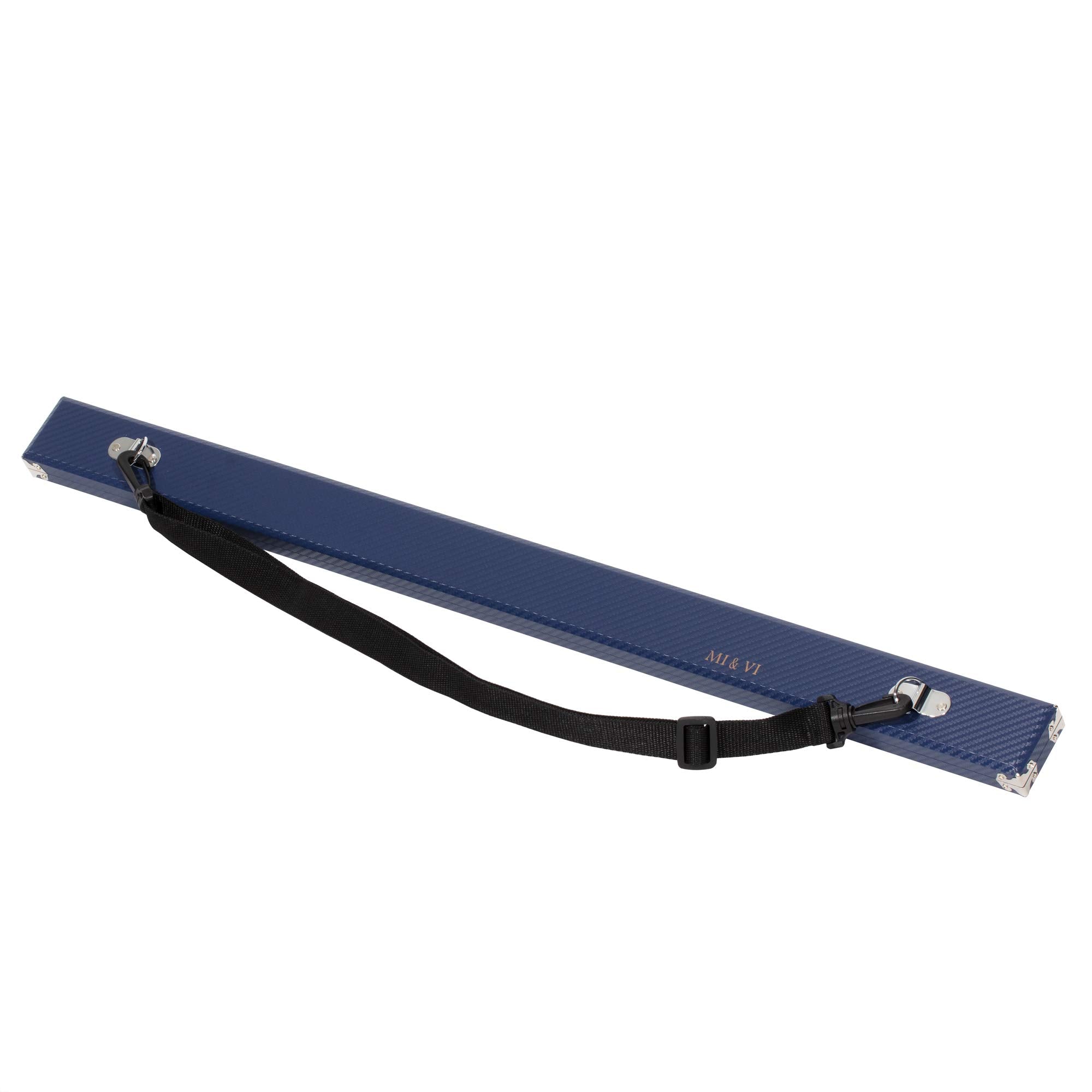MI&VI High-Density Bow Case for (1) Single Violin/Viola/Cello Bow with Adjustable Shoulder Strap in Blue - By MIVI Music (Blue)