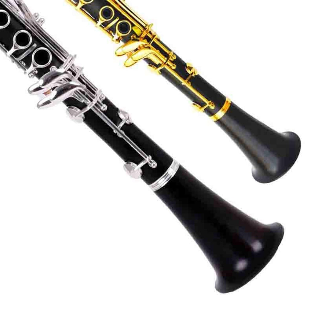 Professional Ebony Clarinet Bb17 Key Silver Copper Woodwind Instrument Clarinet Instrument(2)