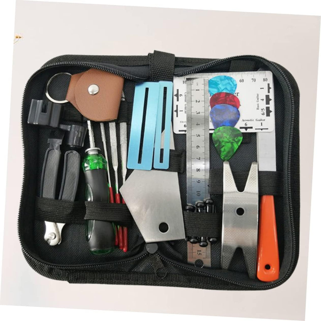 Levemolo Complete Guitar Tool Kit 24pcs Guitar Tools String Action Ruler Guard Fret Files