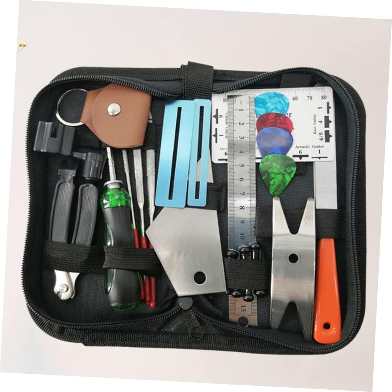 Levemolo Complete Guitar Tool Kit 24pcs Guitar Tools String Action Ruler Guard Fret Files