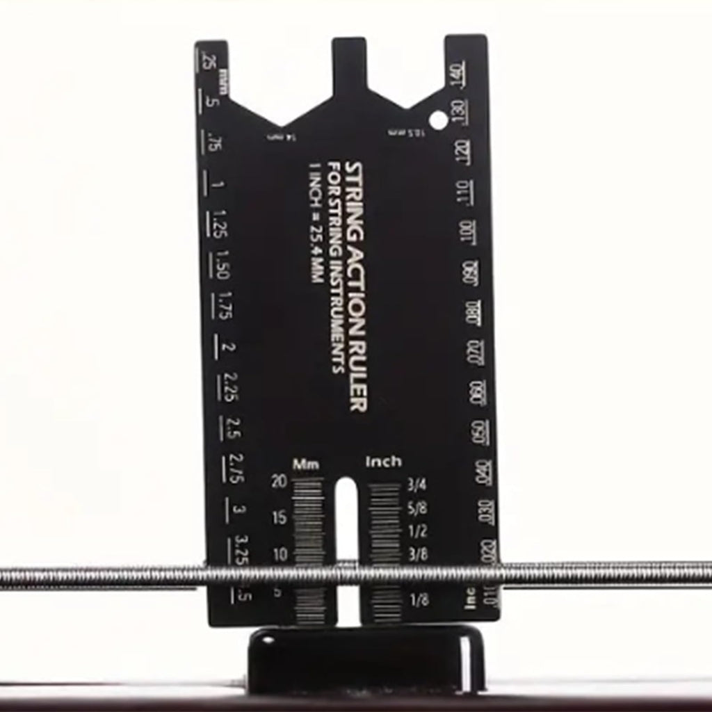 String Action Ruler Gauge String Height Measurement Tool Guitar Fret Leveling Ruler Set Up Repair Enduring Measuring
