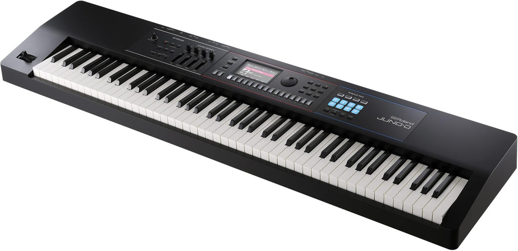 Roland JUNO-D8 Synthesizer Bundle with Adjustable Stand, Bench, Sustain Pedal, Cover, Austin Bazaar Instructional Video, and Polishing Cloth