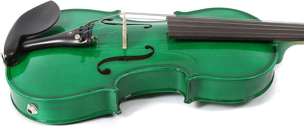 Cello Kit Violin Green 5 String 4/4 Electric Acoustic Violin Spruce+Maple Case Bow