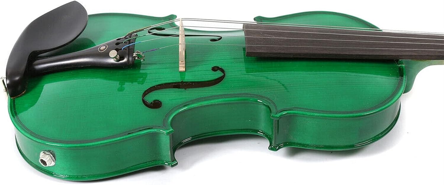 Cello Kit Violin Green 5 String 4/4 Electric Acoustic Violin Spruce+Maple Case Bow