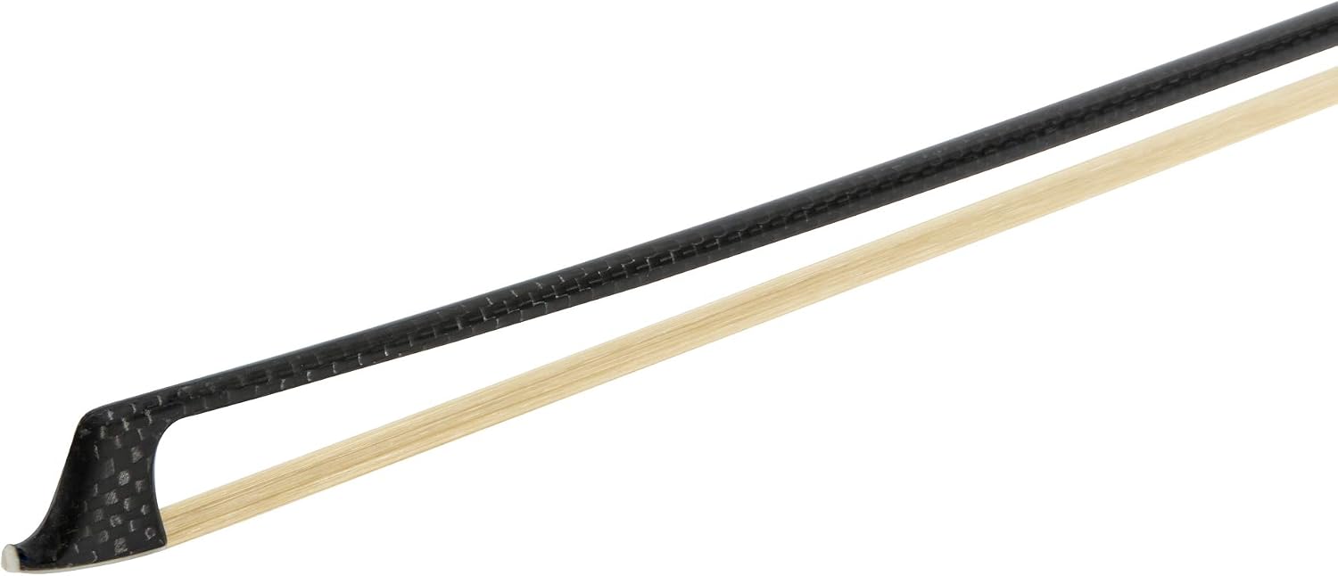 MI&VI NB-775 Professional Carbon Fiber Weave Violin Bow (Full Size 4/4) with Bow Case Included |Silver Winding Mount |Well Balanced |Perfect Weight | Mongolian Horse Hair - MIVI Music