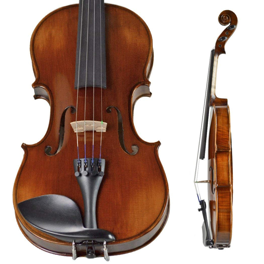 Bunnel Premier Violin Outfit 4/4 Full Size - Carrying Case and Accessories Included - Solid Maple Wood and Ebony Fittings By Kennedy Violins
