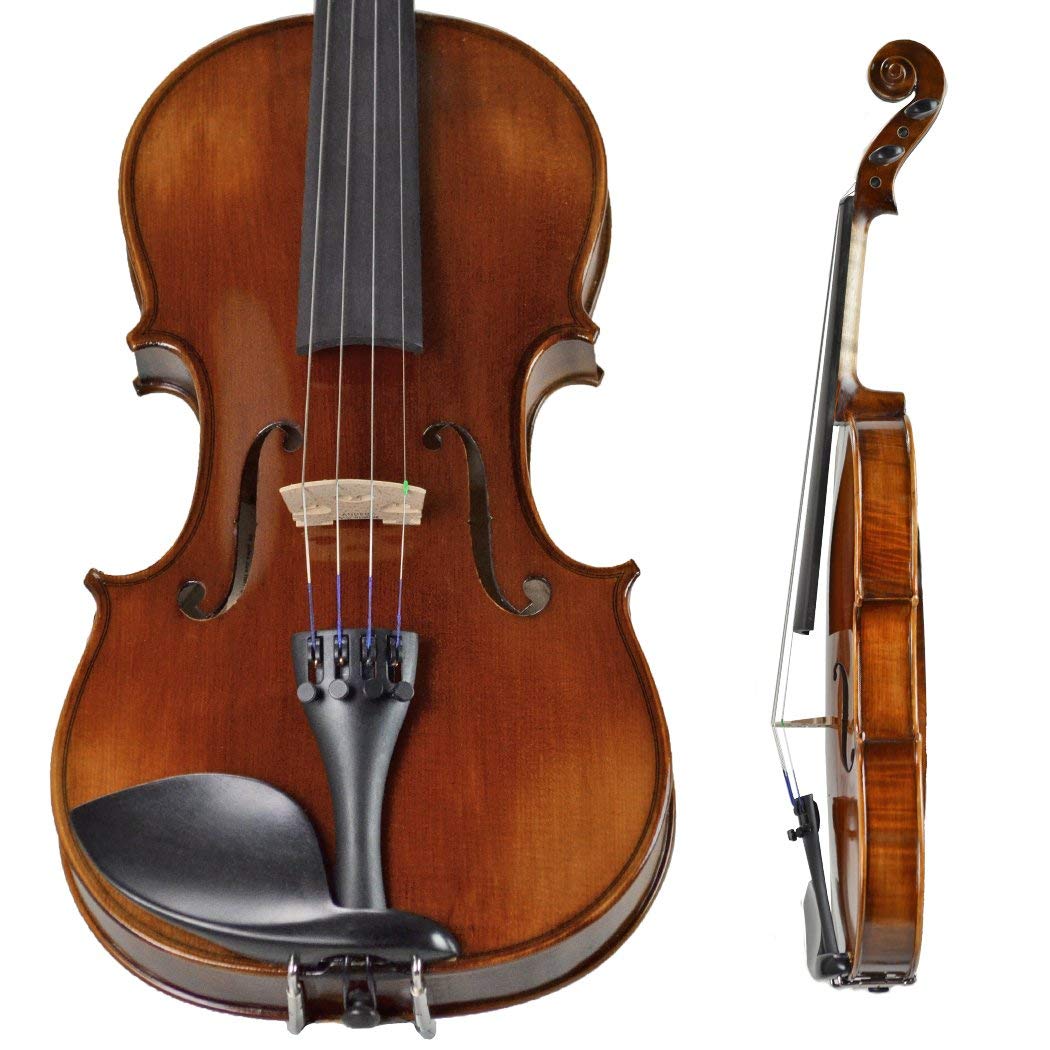 Bunnel Premier Violin Outfit 4/4 Full Size - Carrying Case and Accessories Included - Solid Maple Wood and Ebony Fittings By Kennedy Violins