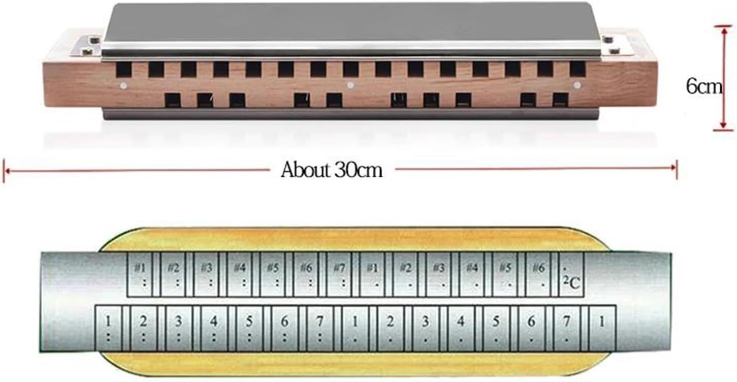 Harmonica 25 Holes Mouth Organ Wooden Comb Harp C Soprano Alto Tone Professional Musical Instruments Melody Harmonica Professional