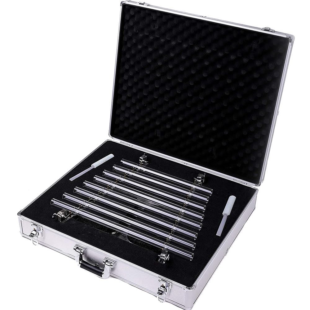 Crystal Harp Kit, for Sound Therapy Healing Meditation, C Key 8 Notes C5 D5 E5 F5 G5 A5 B5 C6, Perfect Healing Musical Instrument,with Aluminum Suitcase,432Hz,432HZ