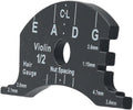 Violin For Bridge Template For Violin Cello Double Bass Multifunctional Luthier Tool For String Height Chord Distance Measurement And Repair Full Size Plastic Gauge Black(Violin 1/2)