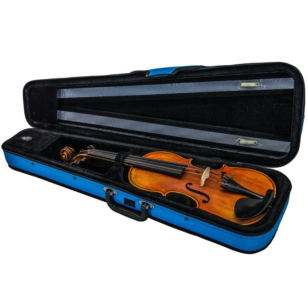 SKY Violin Triangle Case Lightweight 3/4 Size Black Color