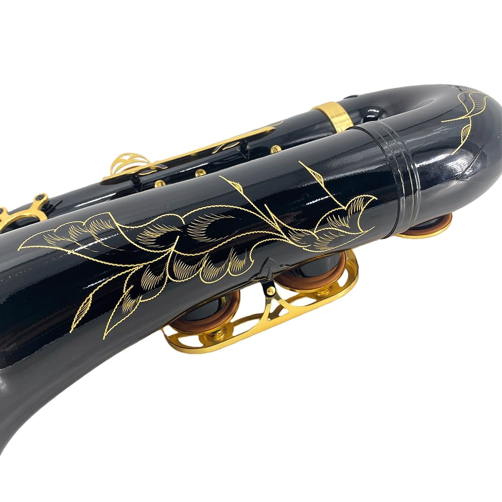 Yinfente Eb Alto Saxophone For Beginners Adult,Saxophone Student,E Flat Alto Sax Full Kit With Reeds,Pads Cushions,Hard Carrying Case,Cleaning Cloth & Rod,Mouthpiece,Gloves,Neck Strap Gold