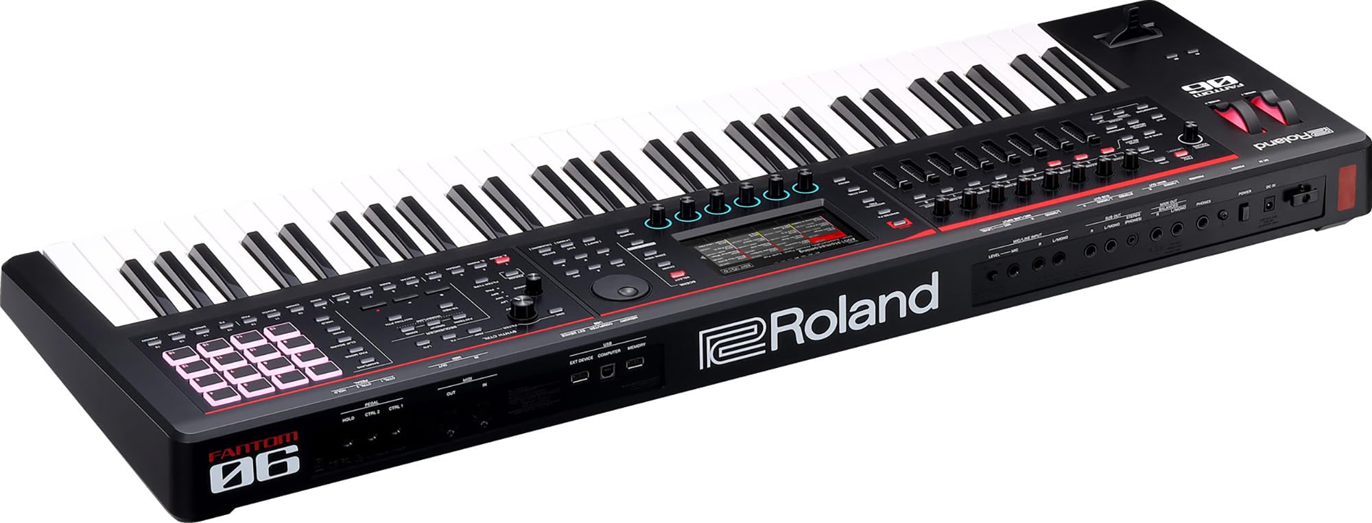 Roland Fantom 8 EX 88-Key Workstation Keyboard Synthesizer Bundle with Adjustable Stand, Sustain Pedal, Online Piano Lessons, Instructional DVD, and Austin Bazaar Polishing Cloth