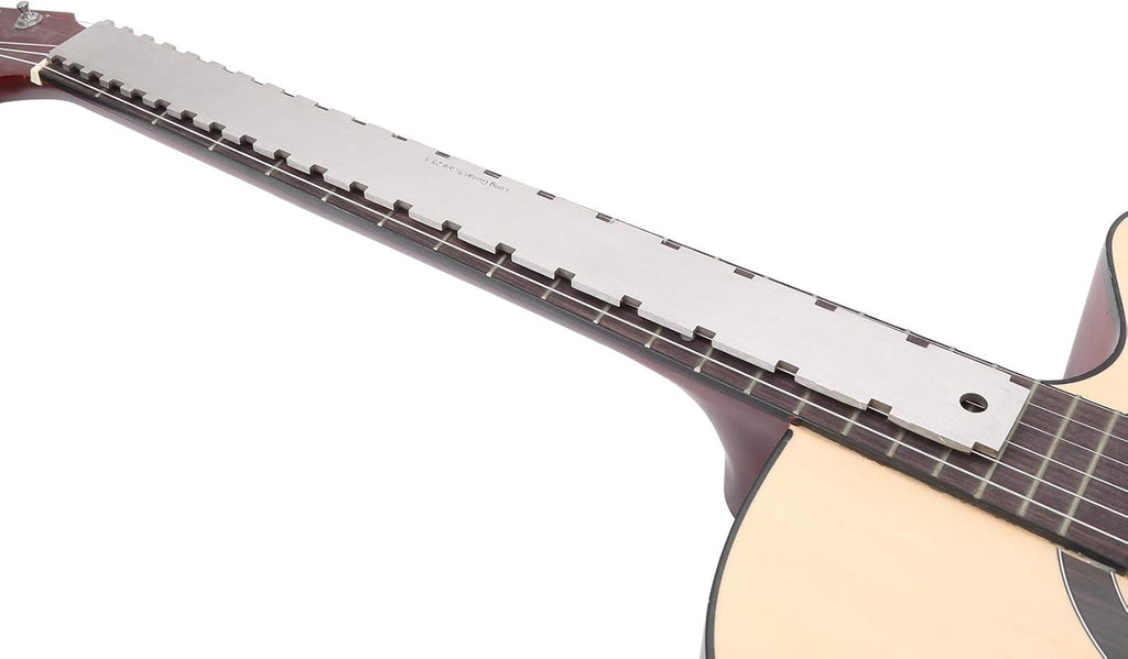 Generic Guitar Ruler Set with Stainless Steel Straight Edge for String Action Measurement and Fret Leveling Tools, 3 Pieces for Electric Guitars