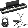 Roland FP-E50 88-Key SuperNATURAL Digital Piano Bundle with Keyboard Stand Bench Sustain Pedal, Monitoring Headphones