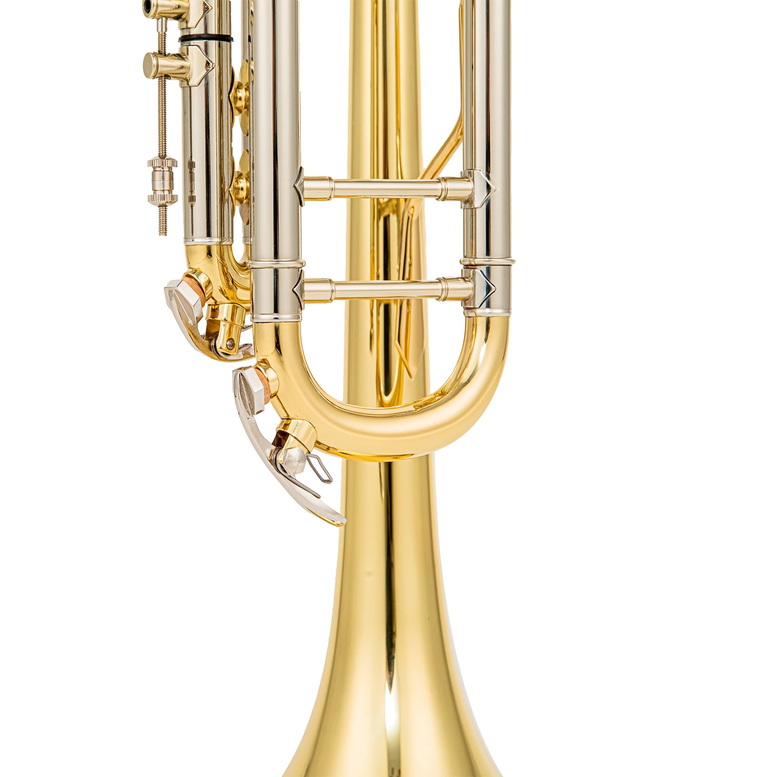 Bb trumpets red gold brass leadpipe mouthpipe advanced student professional trumpet Musical Instruments For Beginner Adults (710 gold brass)