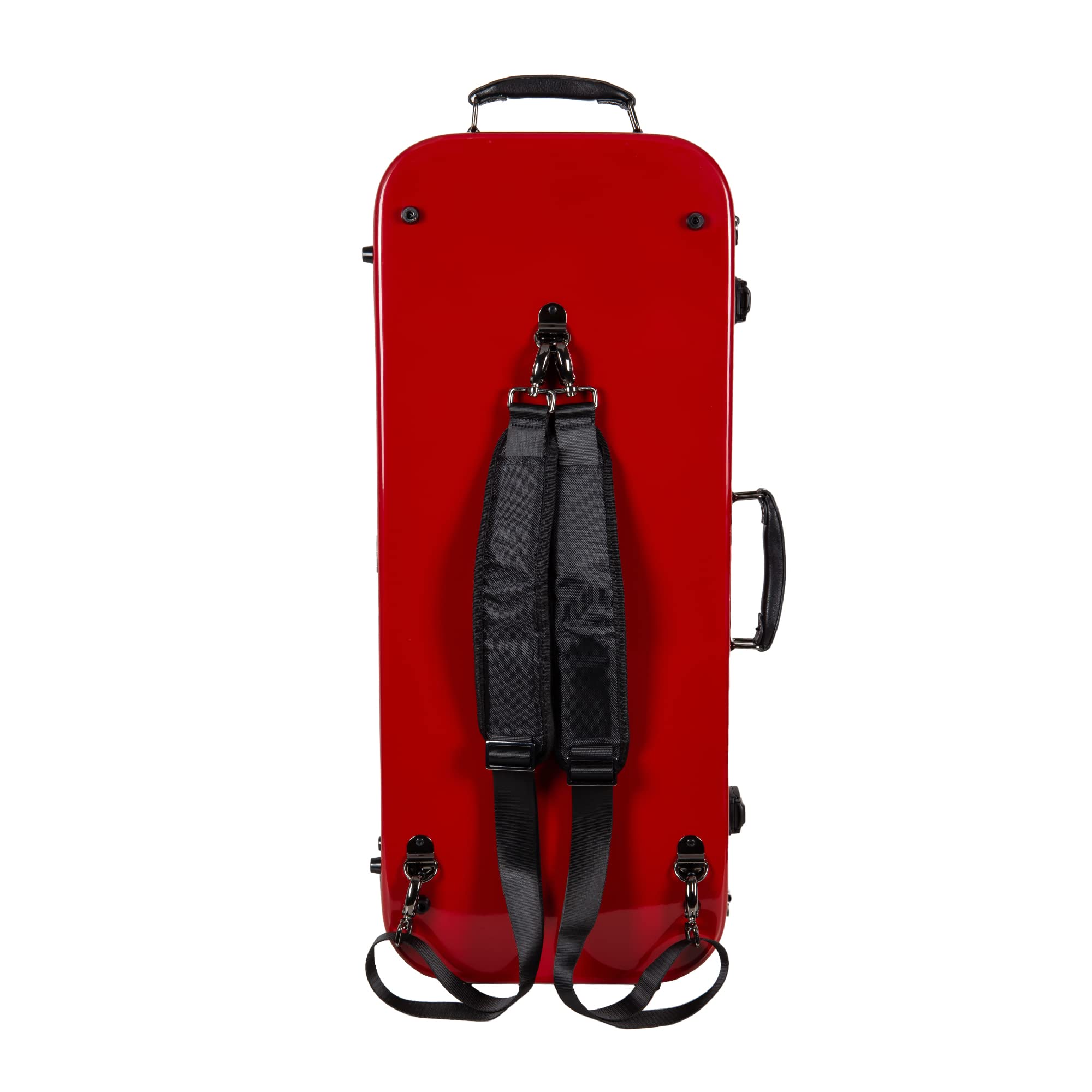 Crossrock Fiberglass Violin Case for 4/4 Full Size – Glossy Mint Blue Contoured Shell, Velvet Suspension Interior, Backpack Straps – Lightweight & Stylish (CRF1020VMB)