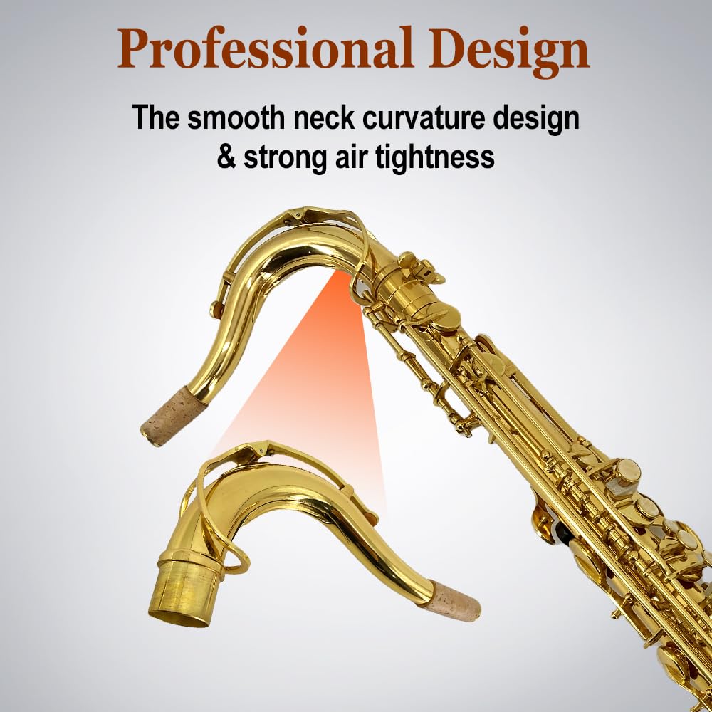 Straight Soprano Saxophone – Bb Brass Sax with Case, Mouthpiece & Full Accessories for Beginner & Adult