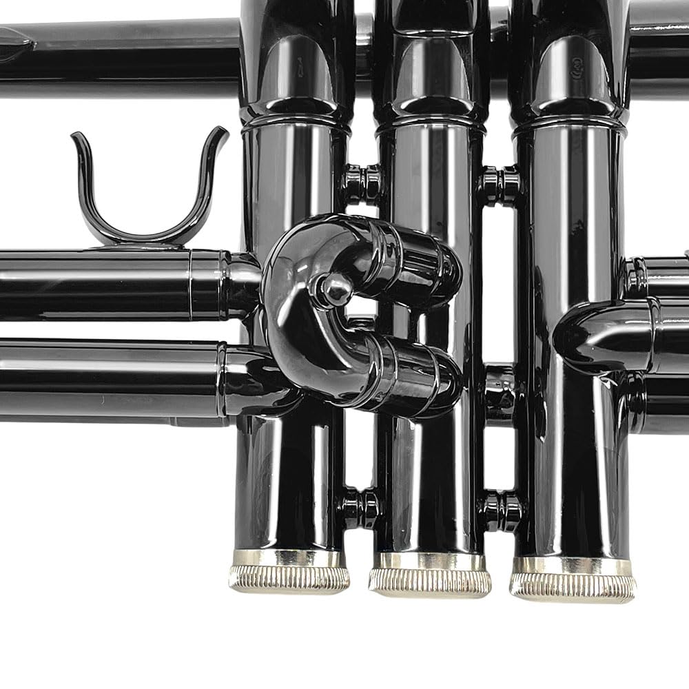 Trumpet Set for Beginners - Includes Silver Standard Trumpet, Hard Case, 7C Mouthpiece, Cleaning Kit, Gloves. Attractive tone, easy to Play for Students