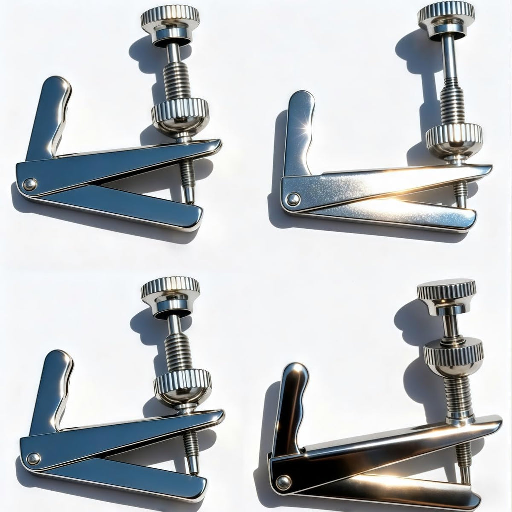 4/4 & 3/4 Cello Fine Tuners Set of 4 – Heavy Duty Zinc Alloy Micro-Adjustment Tuners for Cello, Precise Replacement Tailpiece Tuners with Anti-Slip Knobs, Easy Installation