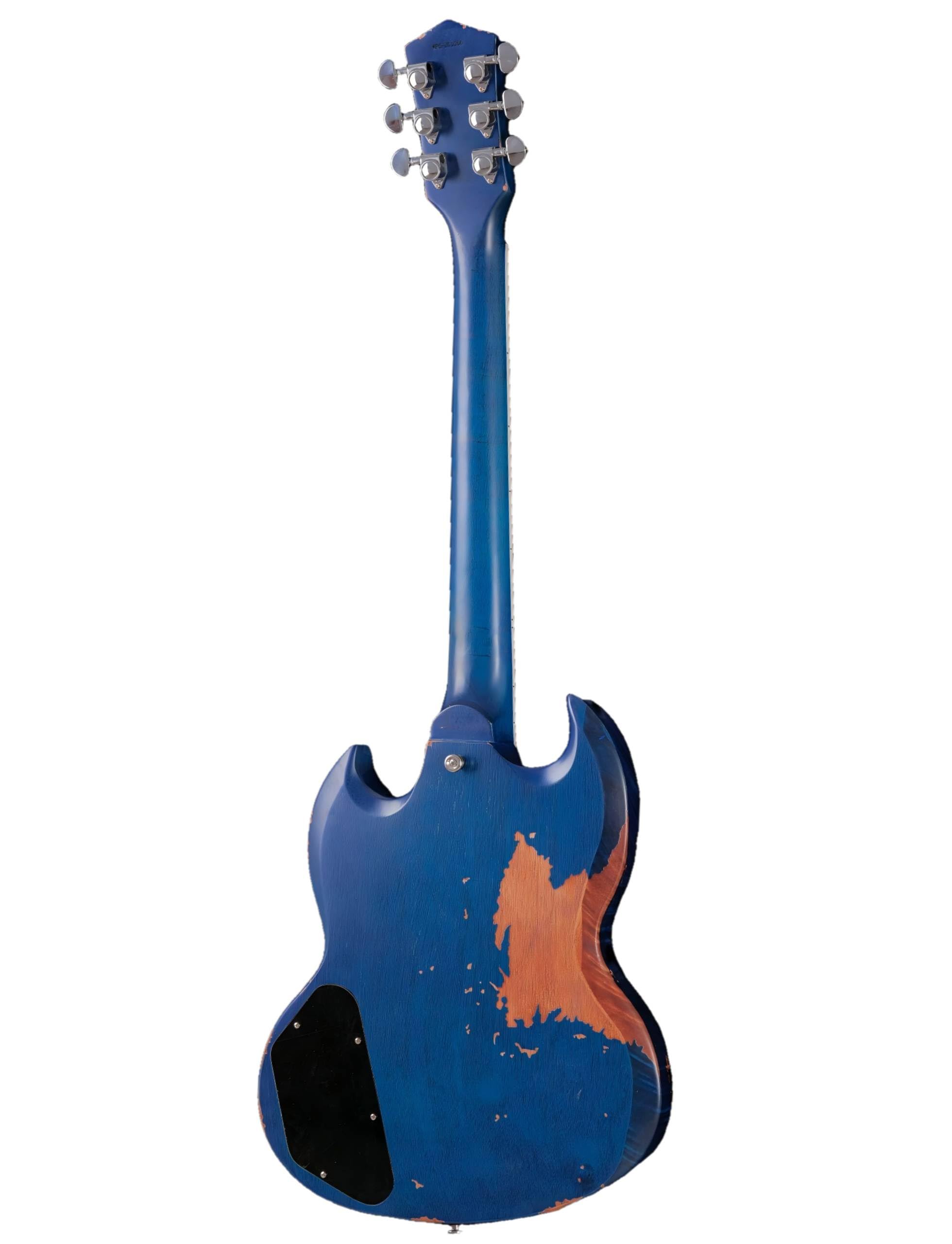 KGD Relic Electric Guitar,Solid Body Electric Guitar With Mahogany Body and Neck,Rosewood Fingerboard,Bone Nut,SG style 6-String Guitar,Professional/Electric Guitars for Adults