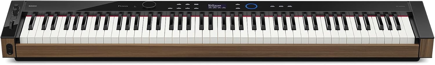 Casio Privia PX-S6000 Digital Piano - Black Bundle with CS-90P Stand, SP-34 Pedal, Bench, Headphones, Piano Book, Online Piano Lessons, Instructional DVD, and Austin Bazaar Polishing Cloth
