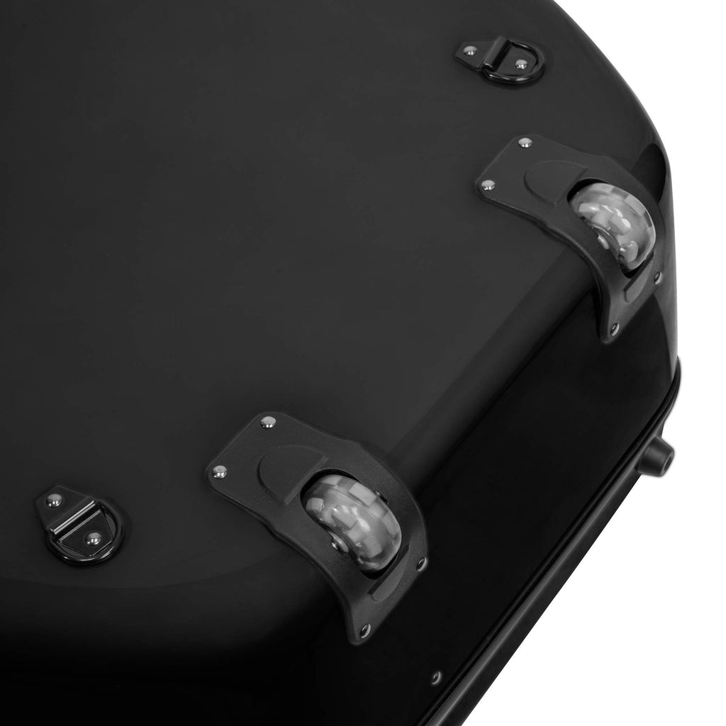 MI&VI CC-9001 Pure 100% Carbon Fiber Cello Case (Full Size) 4/4 with Wheels | Carry Straps | 8lb Lightweight | Tough Shell (3K Blue)