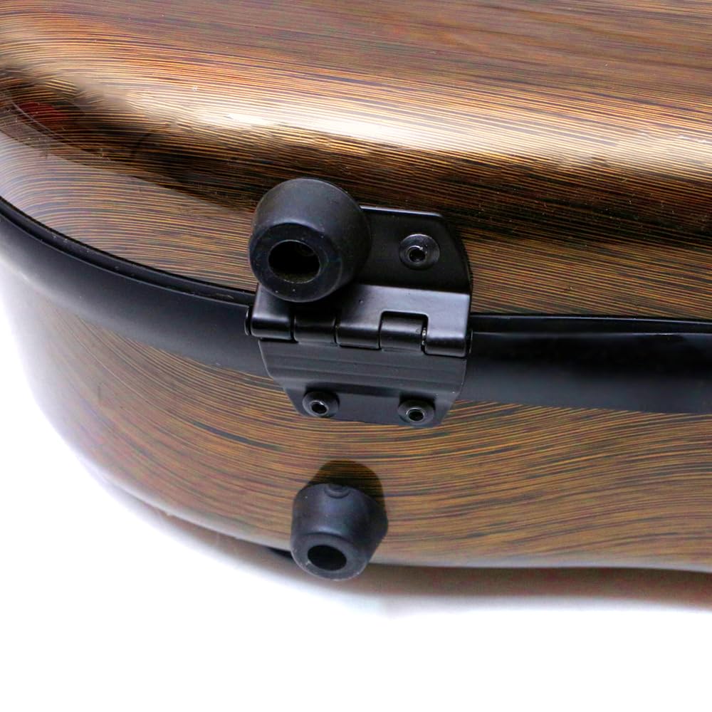 Vetimobato Dazzling Hard Shell Violin Case 4/4 Full Size Strong Light Flight Carbon Fiber Violin Box with Straps Travel Violin Case (Multicolored)