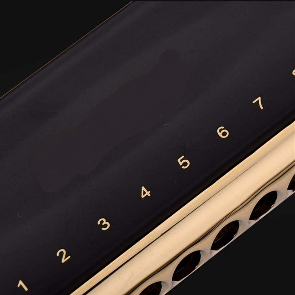 Chromatic Harmonica 16 Holes 64 Tone Mouth Organ Instrumentos Key C Professional Musical Instruments Harp(Silver ABS Comb K Db)