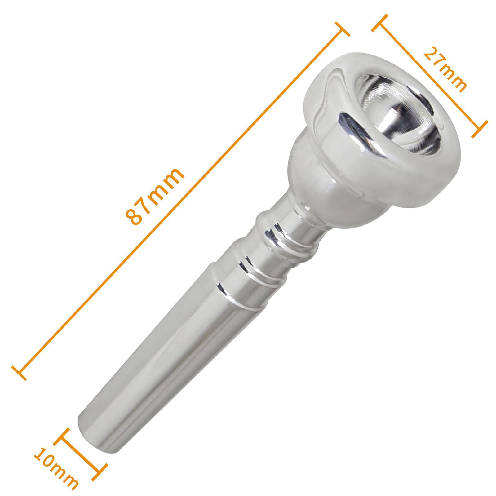 Gold Plated Metal Trumpet Mouthpiece, 5C Gold - For Beginners and Professionals - Musical Instrument Accessories.…
