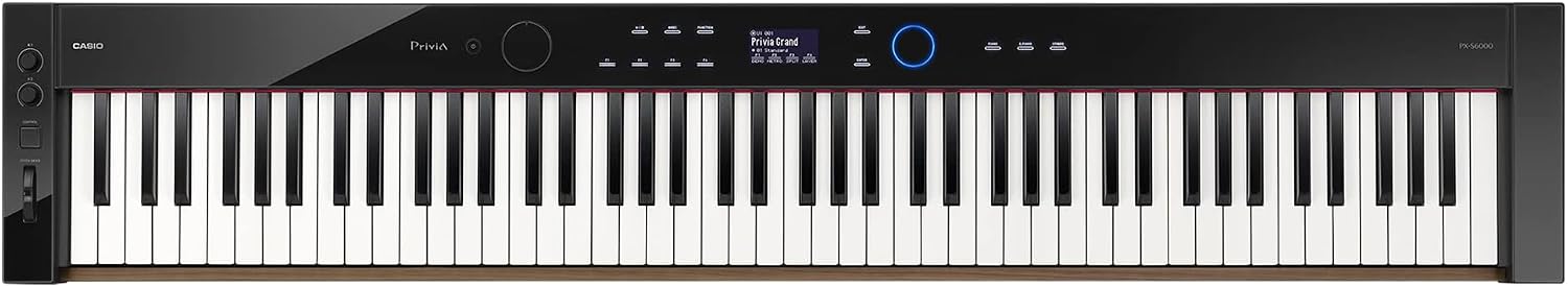 Casio Privia PX-S6000 Digital Piano - Black Bundle with CS-90P Stand, Bench, Headphones, Piano Book, Online Piano Lessons, Instructional DVD, and Austin Bazaar Polishing Cloth