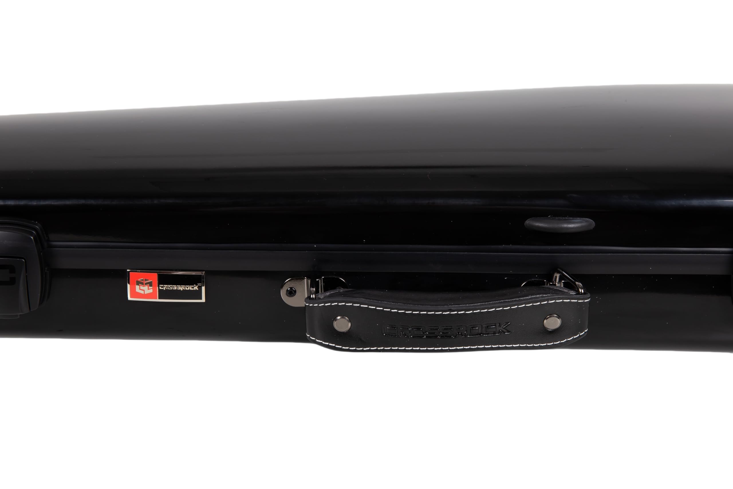 Crossrock Fiberglass Double Violin Case fits Two 4/4 Full-Size Violins- Includes TSA lock, Protective Blanket, Hygrometer, Removable Shoulder Straps- Milky White (CRF2020DVMW)