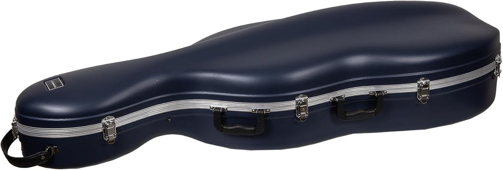Crossrock Commuter ABS Cello Case for 4/4 & 3/4 | Matte Blue Diamond Shell, Wheels & Backpack Straps – Lightweight Case for Daily Rehearsal & Travel