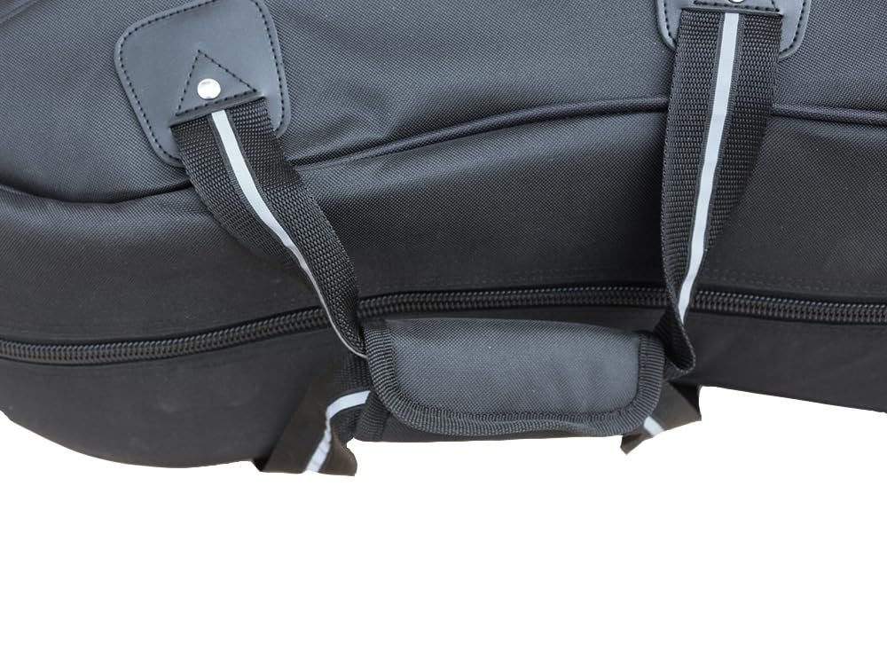 Lightweight 4/4 Cello Case Gig Bag with Padded Backpack Straps,Heavy Duty Waterroof for Classic Electric Cello with Double Handles & Accessory Pockets (gray)