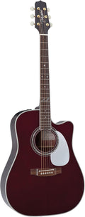 Takamine Pro Series JJ325SRC John Jorgenson Dreadnought Acoustic Electric Guitar, Gloss Red with Case