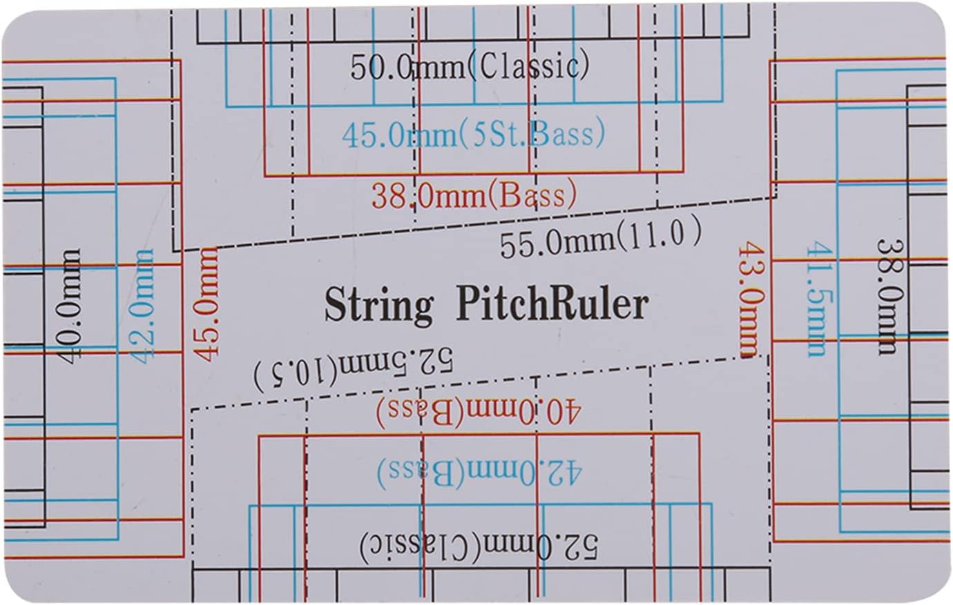 2Pcs String Action Gauge Ruler Instrument Setup Measuring Kit for Guitar Bass Measuring Tool Electric Acoustic Instruments