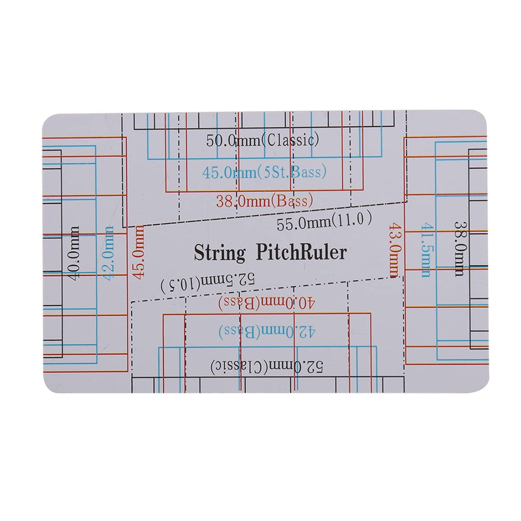 2Pcs Guitar String Height Gauge,Guitar Action Gauge with Fraction,Decimal,Metric Conversion Chart on Back,Accurate Scale to Measure String Height,Bridge Saddle Height