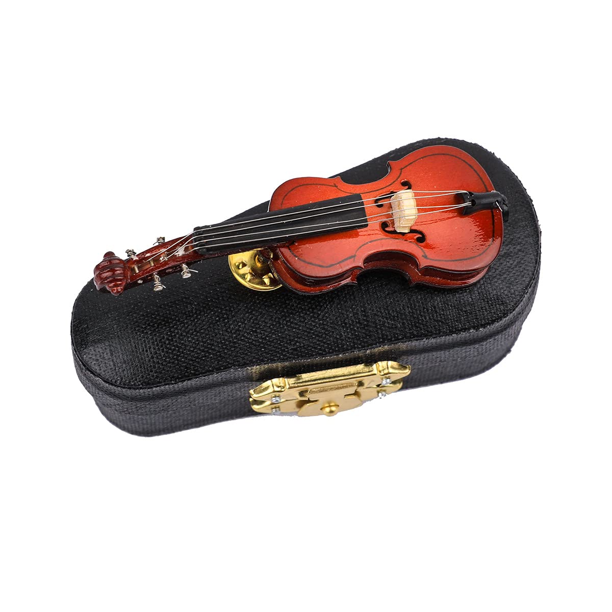 Cello Pin Miniature Musical Instrument Brooch with Red Velvet Lined Case Musical Christmas Gift