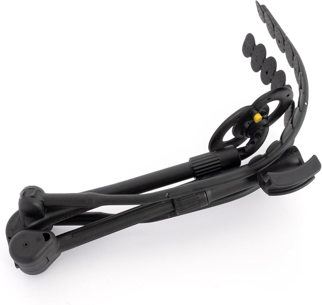 JazzLab Trumpet Holder Medium Size - Black, Plastic & Aluminium - B Flat Trumpet Support - Compact & Foldable - Comfortable for Sitting, Standing or Marching