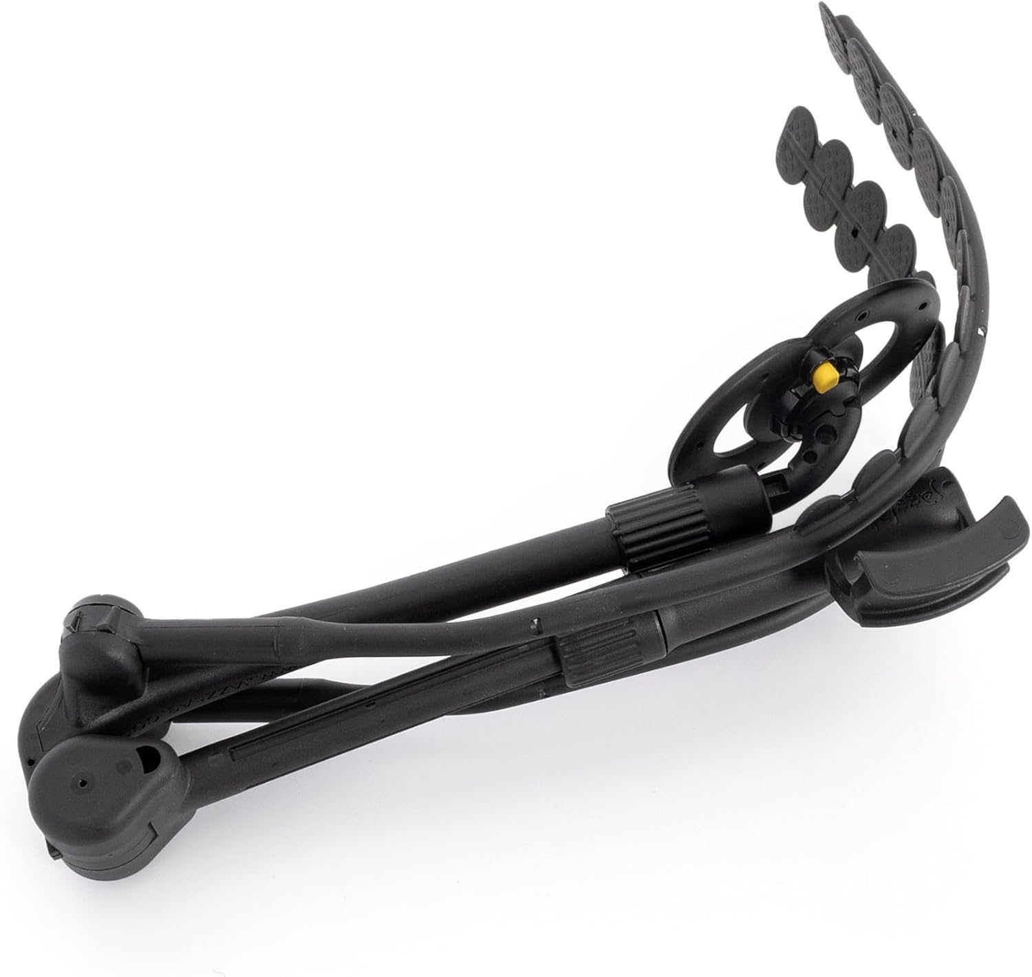 JazzLab Trumpet Holder Medium Size - Black, Plastic & Aluminium - B Flat Trumpet Support - Compact & Foldable - Comfortable for Sitting, Standing or Marching