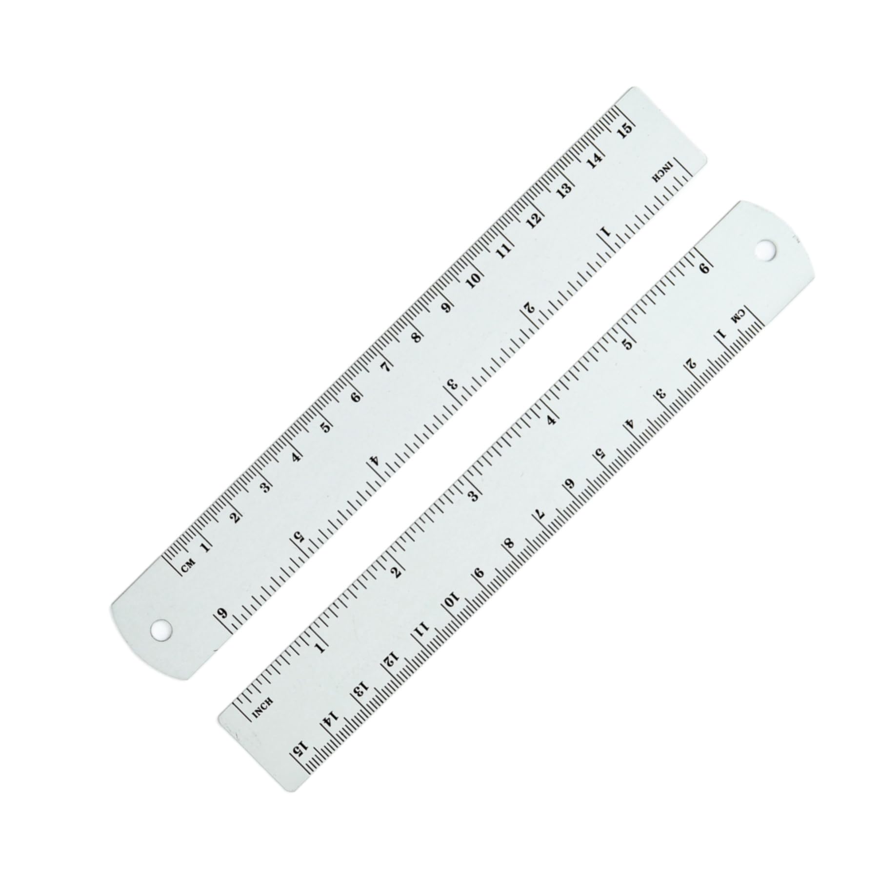 Lakei Stainless Steel Ruler 2-Pack, 6", 12", (15cm,30cm) Dual Scale Ruler | Stainless Steel Ruler Set, Metric Precision Measuring Drawing Ruler, for Drawing, Home, Office and Engineering Use
